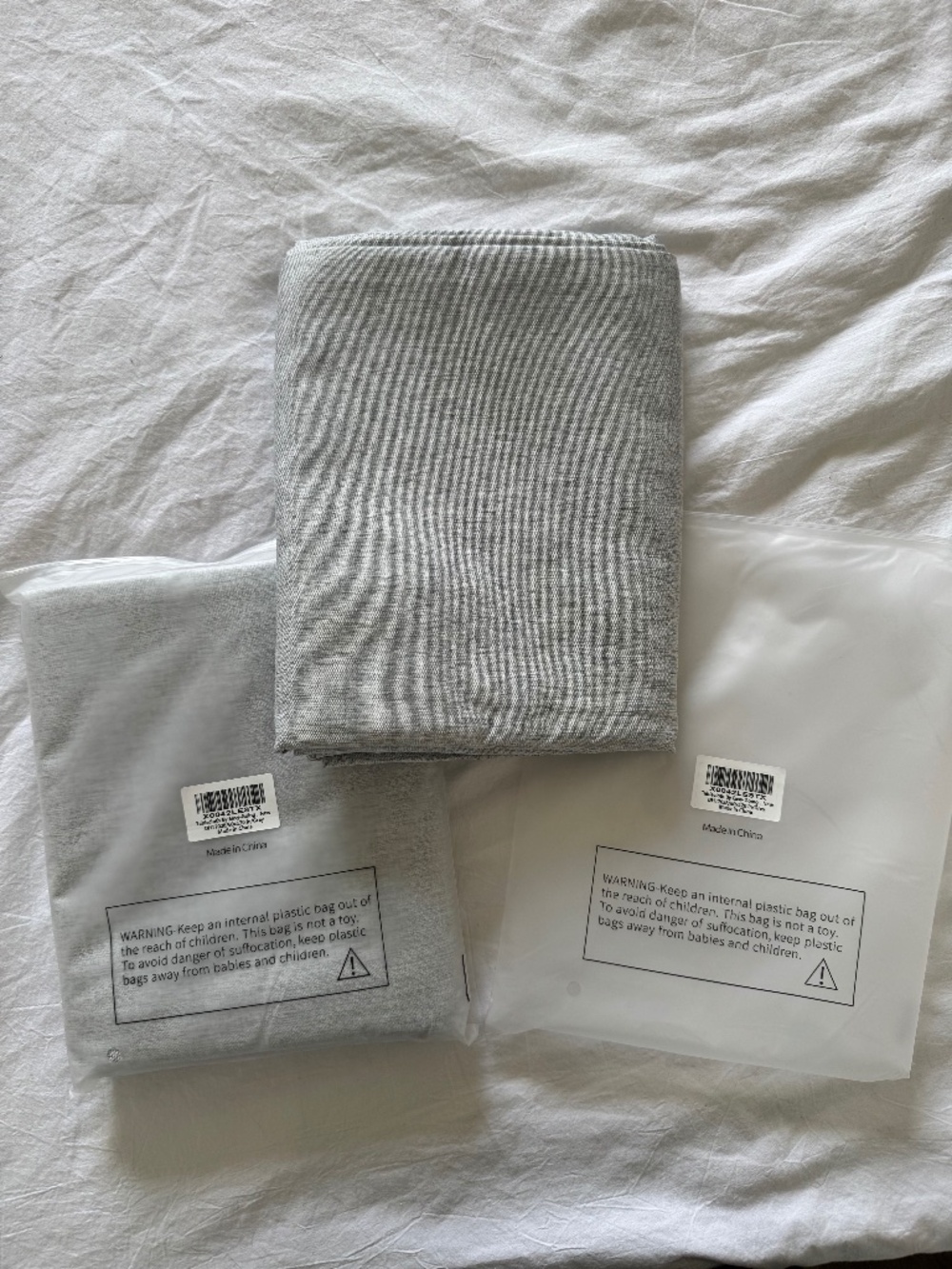 Linen Feel Grey Tablecloths - New in Packaging
